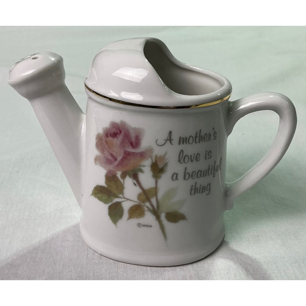 Precious Collection A Mother's Remembrance Porcelain Watering Can Vase Japan
